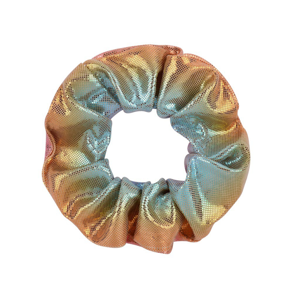 Wholesale 16-color Laser Gold-stamped Fabric Double-color Gradient Pig Intestine Hair Scrunchies